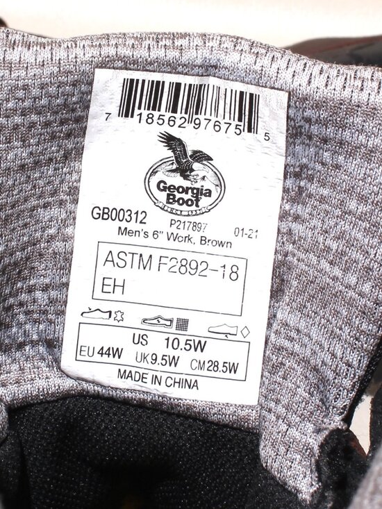 Georgia Boot Eagle One Waterproof Work Boots Mens 10.5 Wide EH ASTM F2892-18